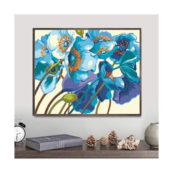 Karyees Kit de pintura por números con amapolas azules