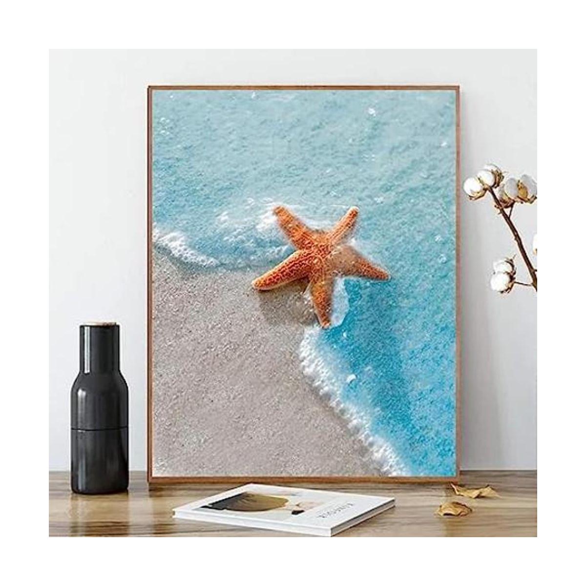 Karyees pintura por número de estrellas de mar DIY pintura