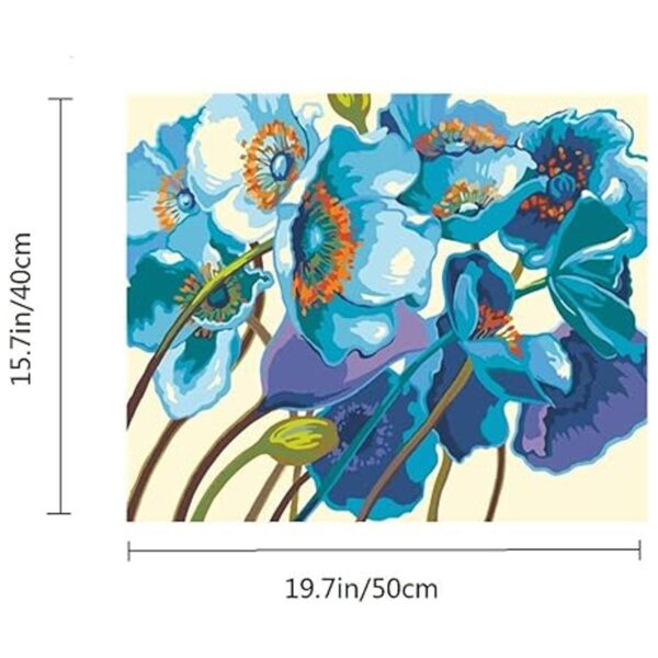 Karyees Kit de pintura por números con amapolas azules