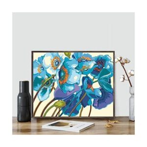 Karyees Kit de pintura por números con amapolas azules