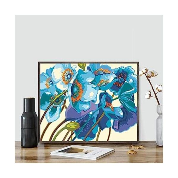 Karyees Kit de pintura por números con amapolas azules
