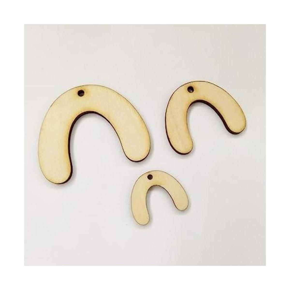 30 pendientes de madera natural sin terminar cortados con