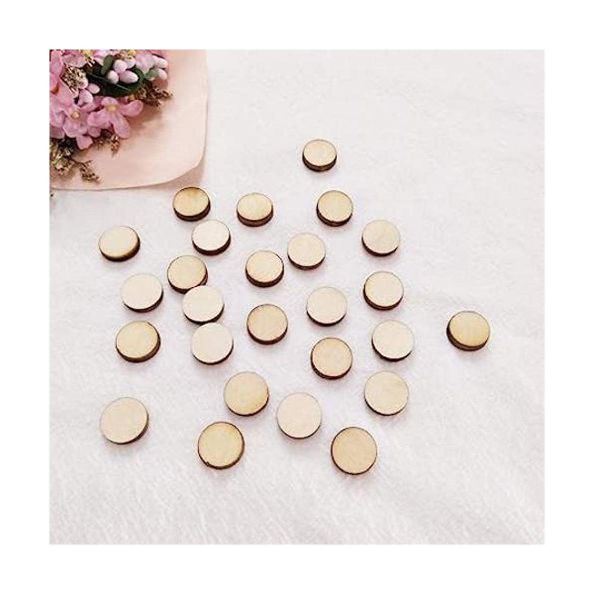 Pendientes de madera natural con forma de círculo 60