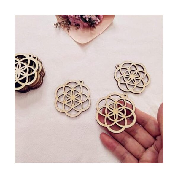 30 pendientes de madera natural semilla de la vida_2
