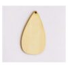 30 aretes de madera en blanco con forma de lágrima.