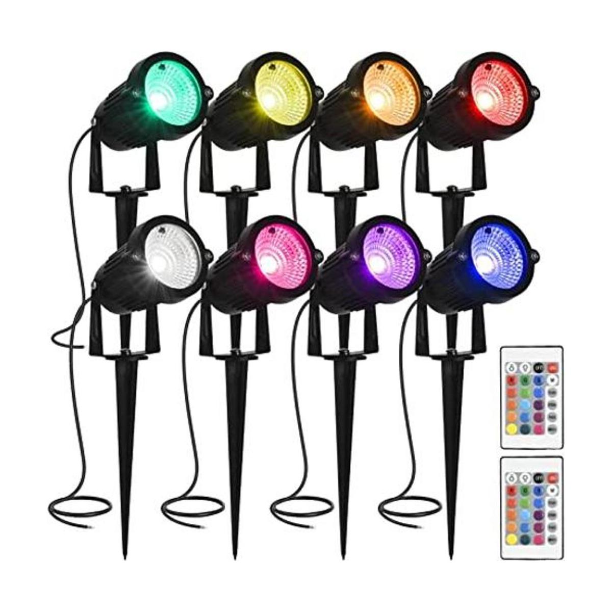 ACHENGE Focos LED de paisaje que cambian de color bajo