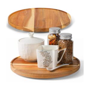 ACIAZAAZ Lazy Susan Organizadores de madera de acacia de_1