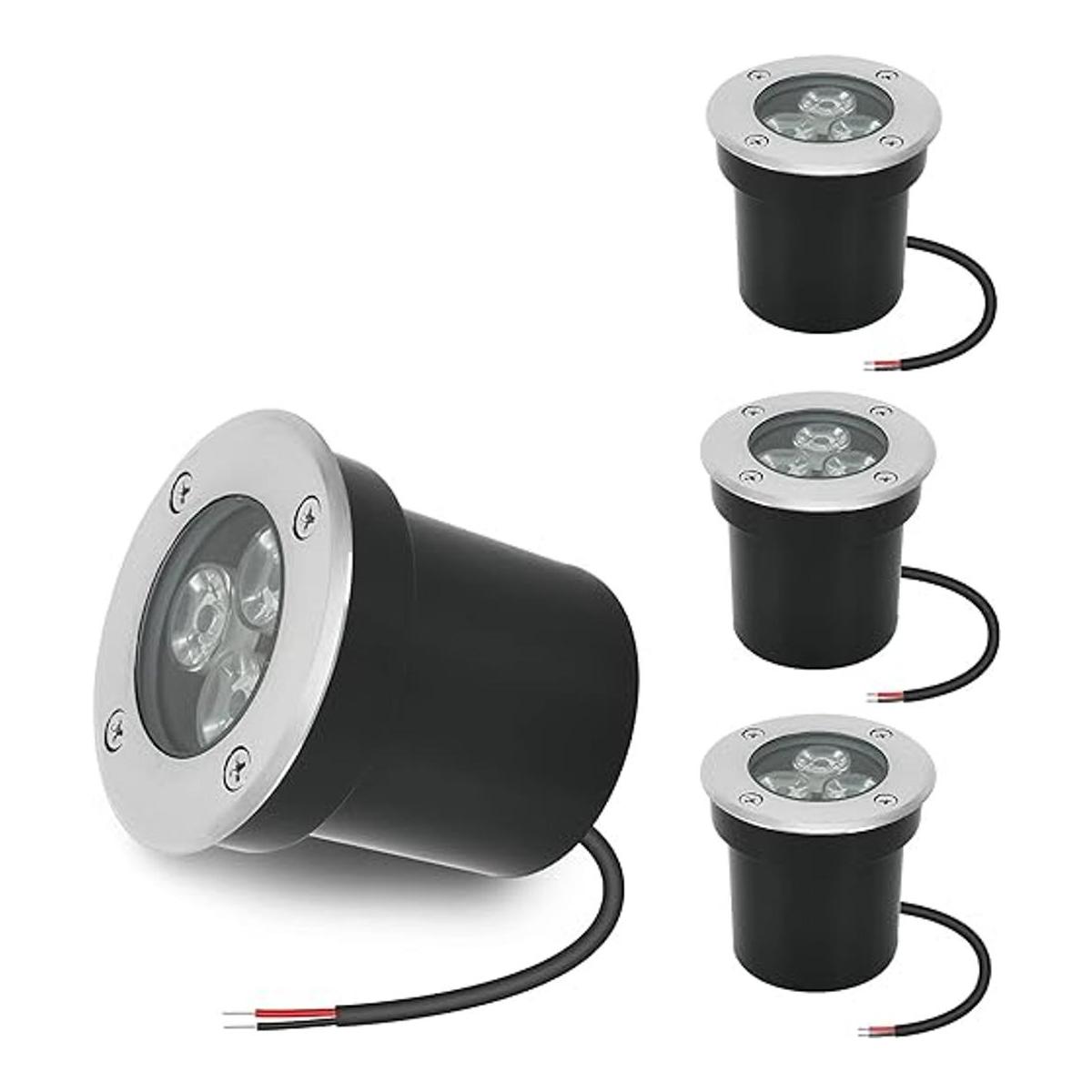 Paquete de 4 luces de 3 W 12 V bajo voltaje luces LED