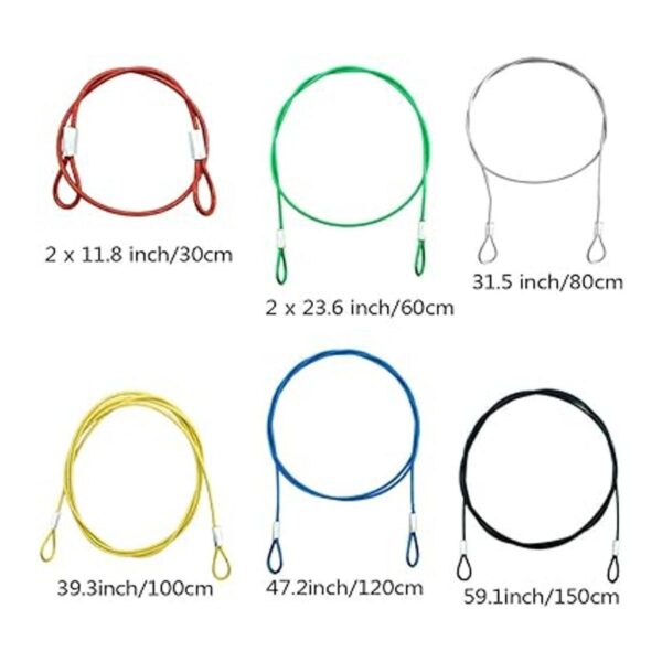 Paquete de 8 correas de seguridad de acero inoxidable kit_2