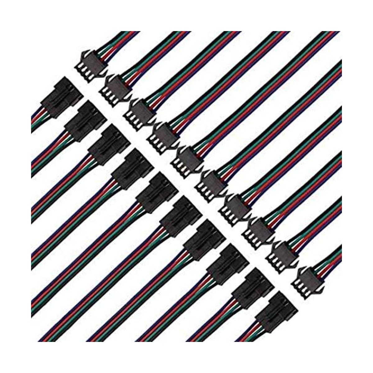 ACTOO Conector JST SM de 4 pines LED macho a hembra SM