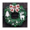 ACSENCETER Cinta de Navidad blanca con alambre rojo con_2