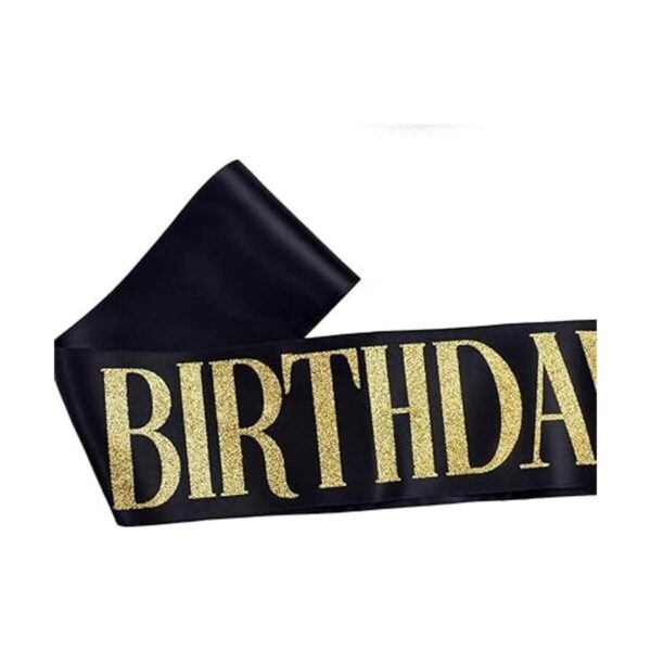 Faja de cumpleaños con texto Birthday Queen para fiestas_2
