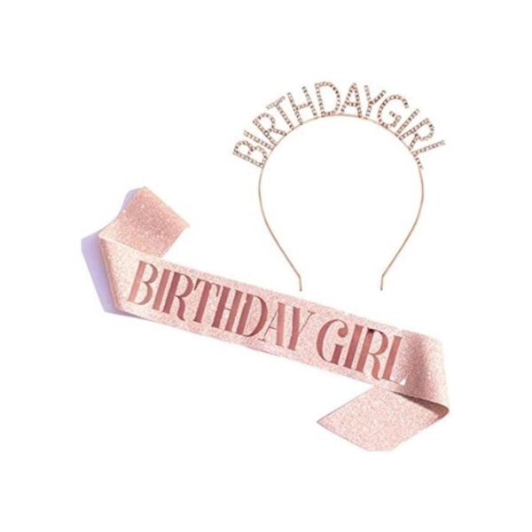 Juego de banda de cumpleaños y diadema de diamantes de_1