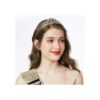 Juego de tiara de cumpleaños con purpurina dorada para_2