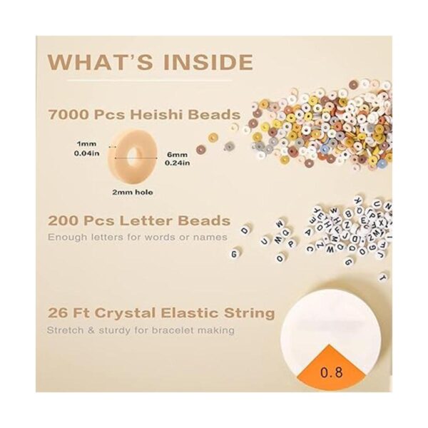 Kit de 7200 cuentas de arcilla para hacer pulseras 20