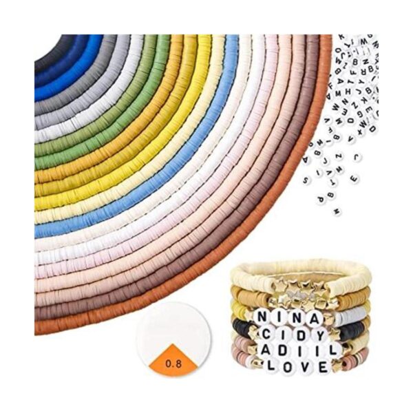 Kit de 7200 cuentas de arcilla para hacer pulseras 20