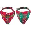 ADOGGYGO Christmas Cat Collars Breakaway with Bell 2 Pack_1