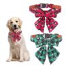 ADOGGYGO Collar de perro de Navidad con corbatín collares