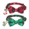 ADOGGYGO Collar de gato de Navidad con bonita campana de_1