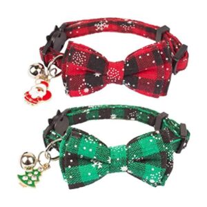 ADOGGYGO Collar de gato de Navidad con bonita campana de_1