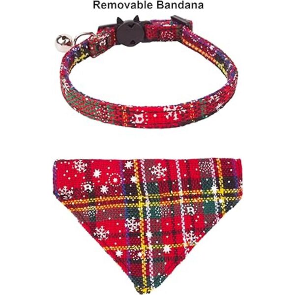 ADOGGYGO Christmas Cat Collars Breakaway with Bell 2 Pack_5