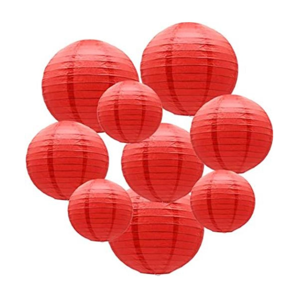 ADLKGG Faroles redondos de papel colgantes para fiestas