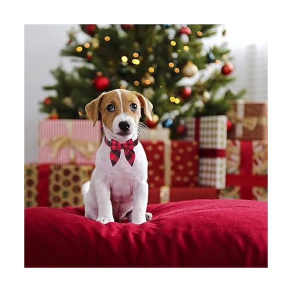 ADOGGYGO Collar de perro de Navidad con lazo ajustable de_2