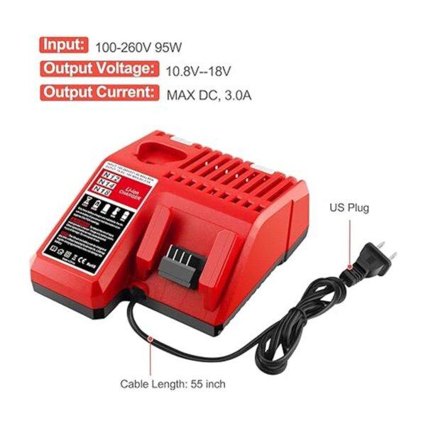 ADVTRONICS M12 M18 Cargador de batería de iones de litio