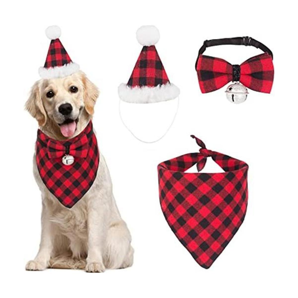 ADOGGYGO Bandana de Navidad para perro juego de corbatín