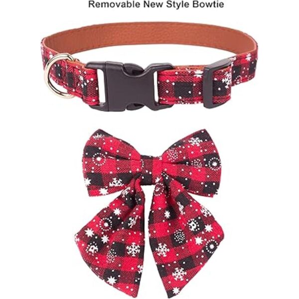 ADOGGYGO Collar de perro de Navidad con corbatín collares