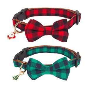 ADOGGYGO Collar de perro de Navidad con lazo collares_1