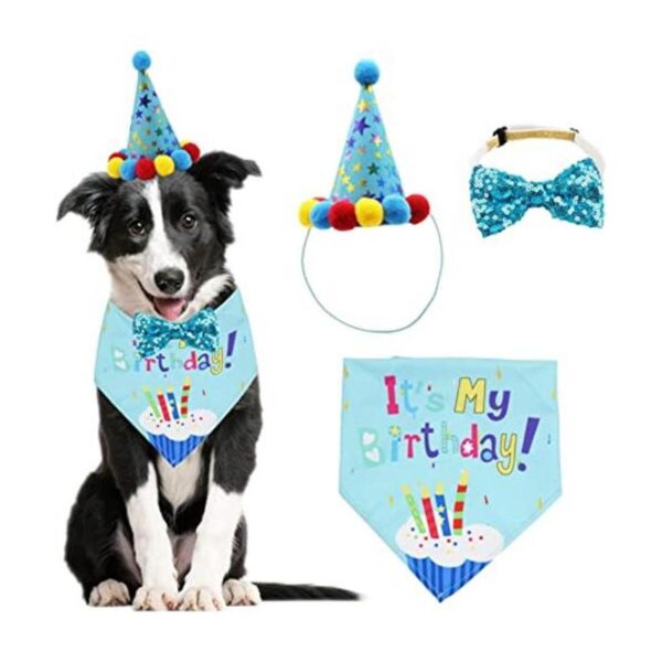 ADOGGYGO Pañuelo de cumpleaños para perros y niñas y_1