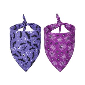 ADOGGYGO Paquete de 2 bandanas de Halloween para perros_1