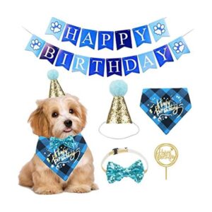ADOGGYGO Bandana de cumpleaños para perro niña y niño_1