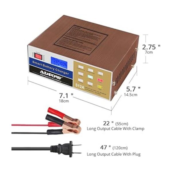 ADPOW Cargador de batería inteligente automotriz 12 V 24_2