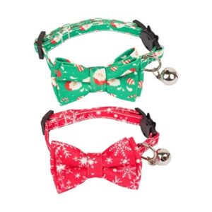 ADOGGYGO Collar de gato de Navidad con campana de_1