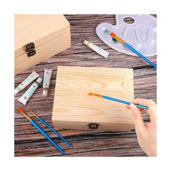 ADXCO Paquete de 3 cajas decorativas de madera sin