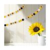Juego de 140 cuentas de madera de girasol de 0.630 in