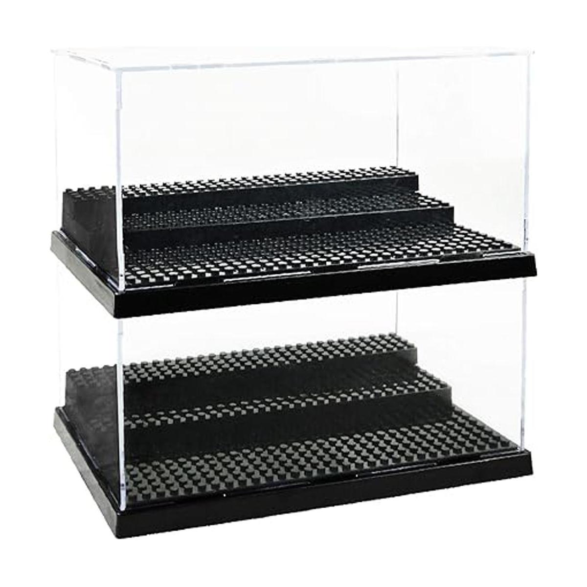 AELS Vitrina acrílica de 3 niveles juego de 2 vitrina a