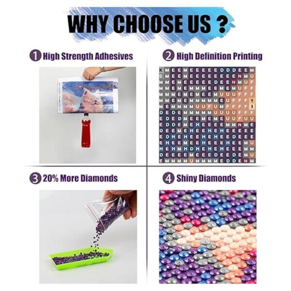 AEBORN Kits de pintura de diamantes para perros pintura