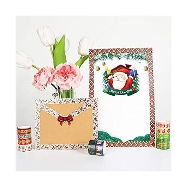 AEBORN Cinta Washi de Navidad 16 rollos de cinta Washi de