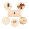 ADXCO Paquete de 3 cajas decorativas de madera sin
