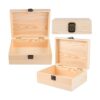 ADXCO Paquete de 3 cajas decorativas de madera sin