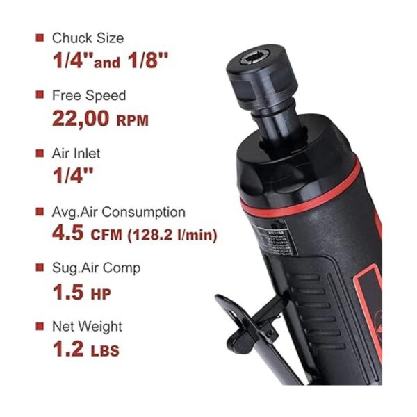 AEROPRO TOOLS 14 pulgadas Mini Air Straight Die Grinder