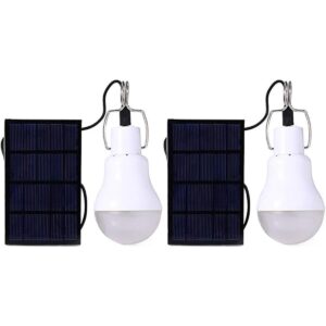Afoskce Bombilla solar para exteriores 130 lúmenes