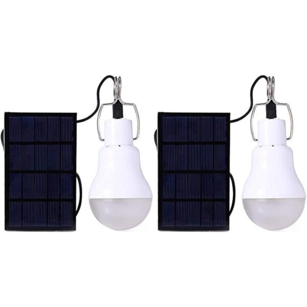 Afoskce Bombilla solar para exteriores 130 lúmenes