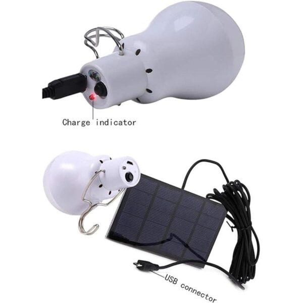 Afoskce Bombilla solar para exteriores 130 lúmenes