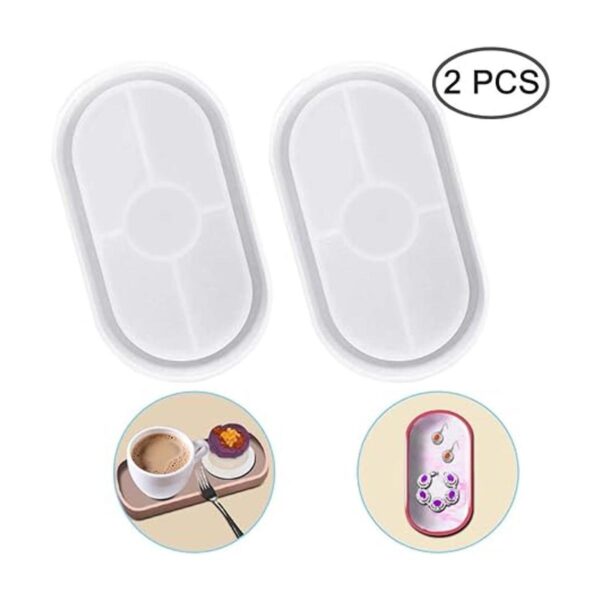 AFUNTA Molde de silicona ovalada para manualidades 2