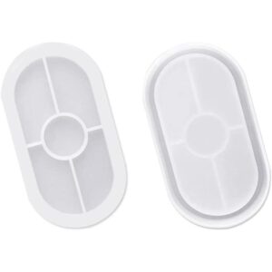 AFUNTA Molde de silicona ovalada para manualidades 2