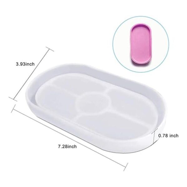 AFUNTA Molde de silicona ovalada para manualidades 2